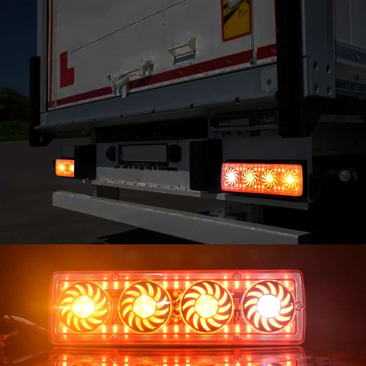 2pcs LED Tail Light Assemblies for Trucks Trailers RVs High Brightness Multi-Purp