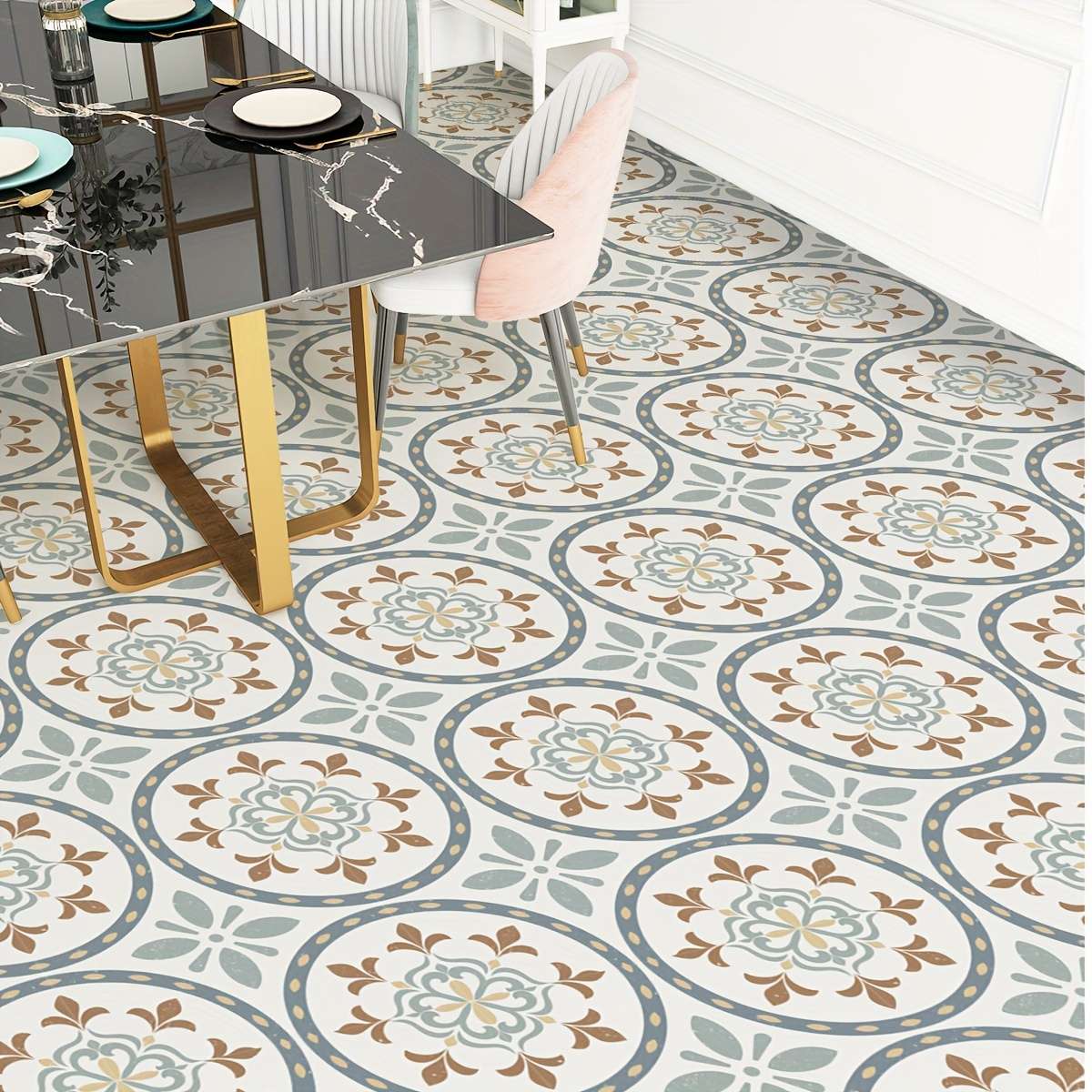 Floor Stickers Color Polychrome Size 7.87X7.87Inch Is 20X20Cm