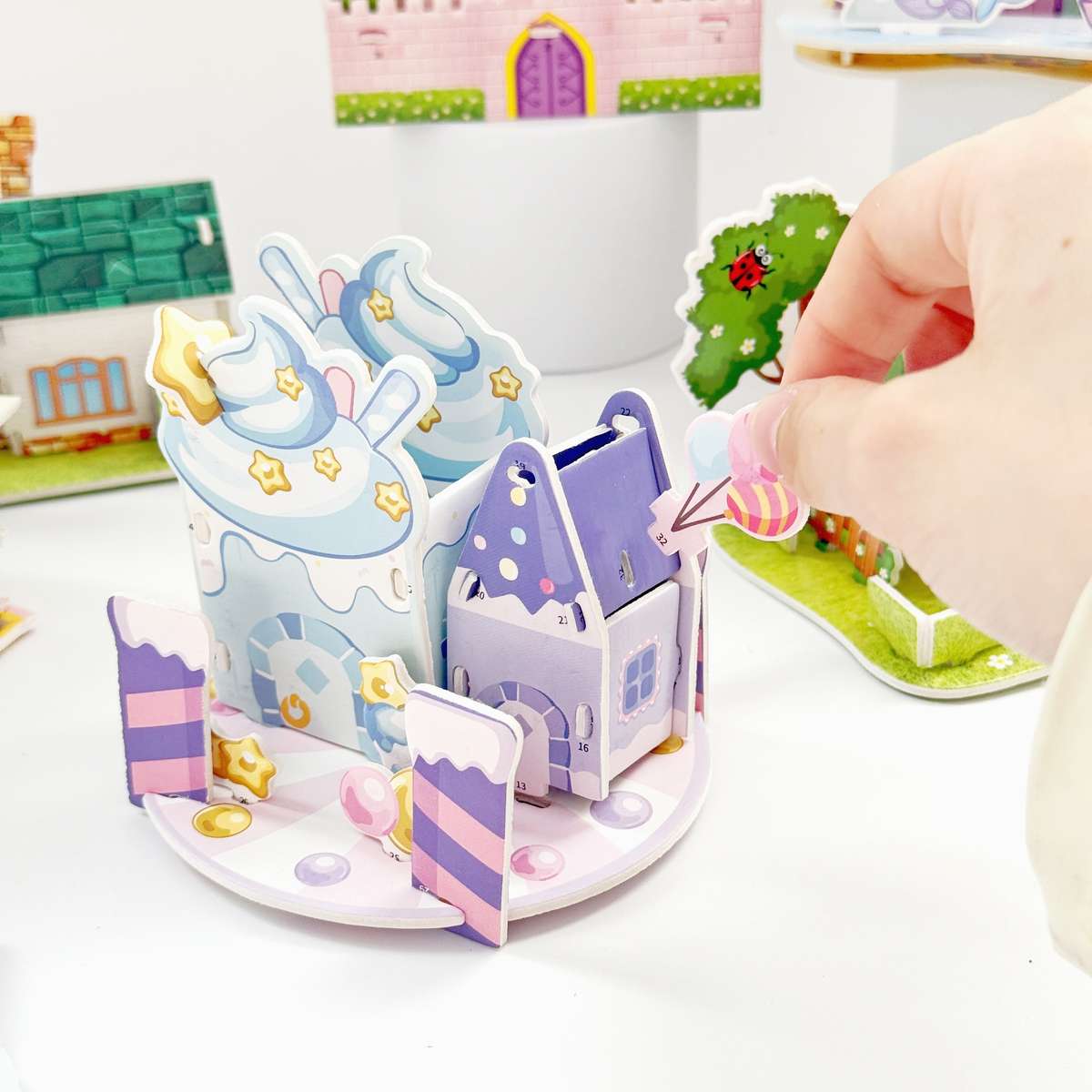 3D Building Model Puzzle Set Model Random Quantity 4 Pcs