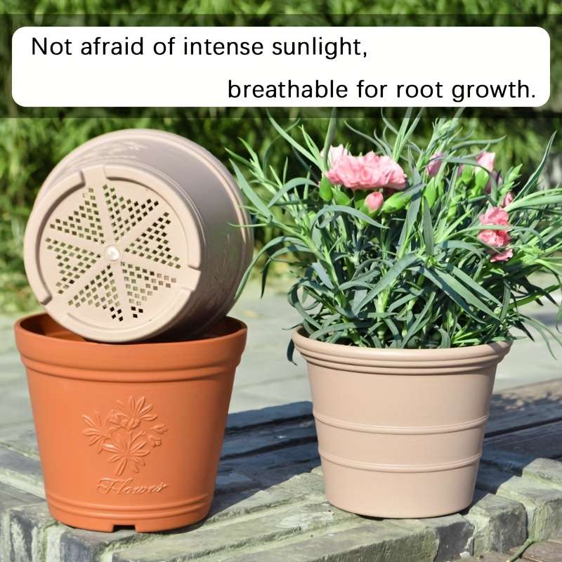 Flowerpot Color Pottery White Quantity6Pcs