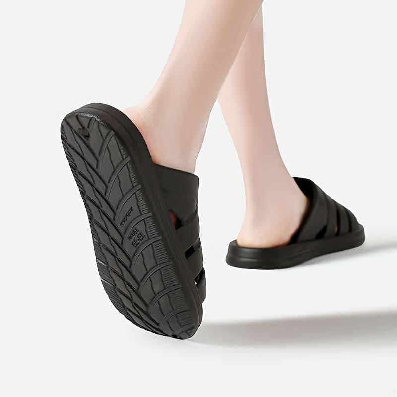 Men Slippers Summer Style Black Size Uk 3.5 To 4