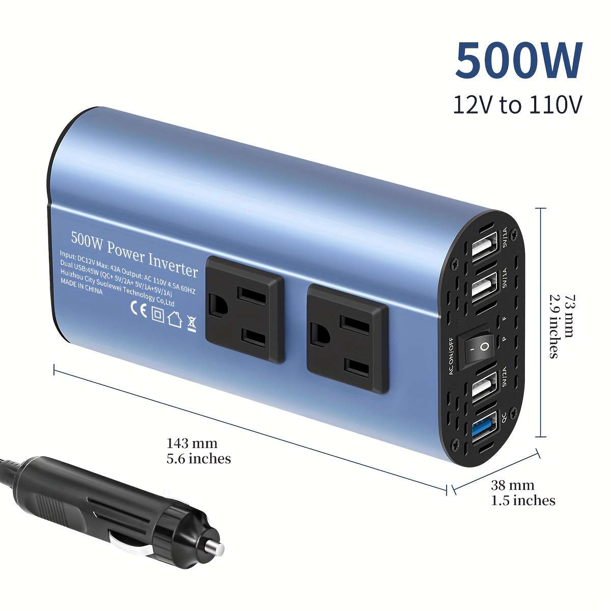 Inverter Items 12V 500W 110V