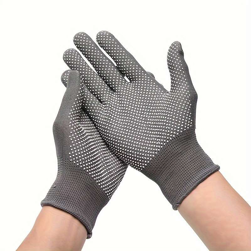 Work Gloves Color Gray Full Finger 2 Pairs