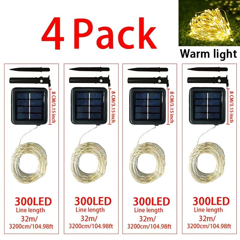 Christmas Lights Multicolor Size 4Pack   7M 22.96Ft  50Led  4