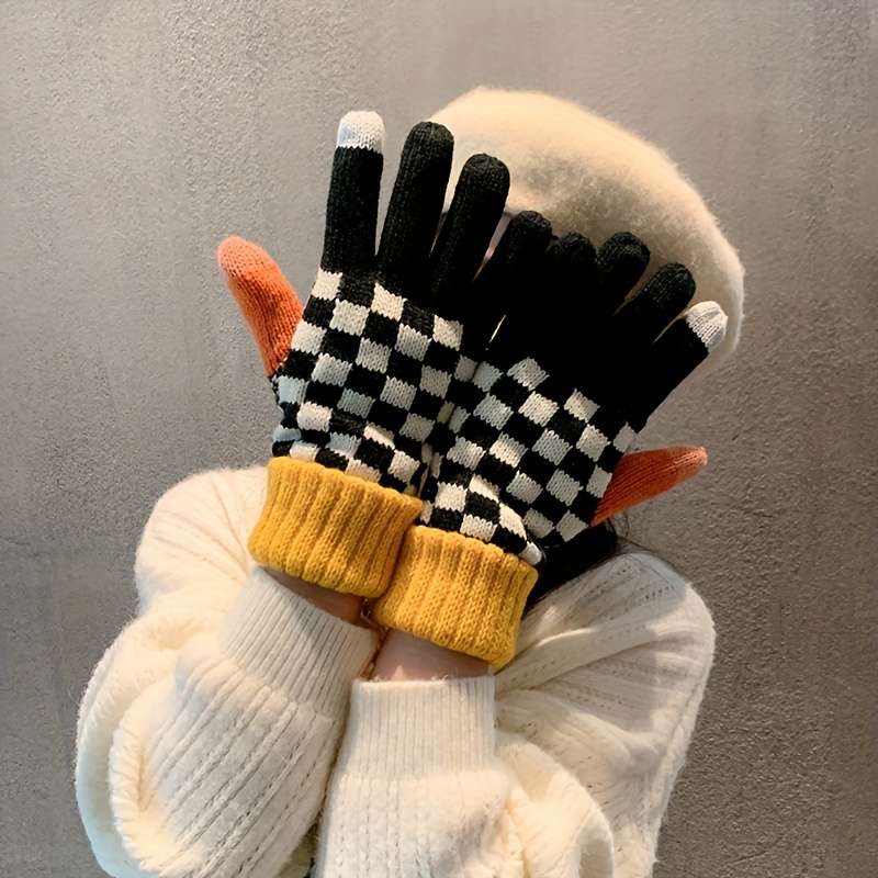 Gloves Color Striped White Sizeone-Size