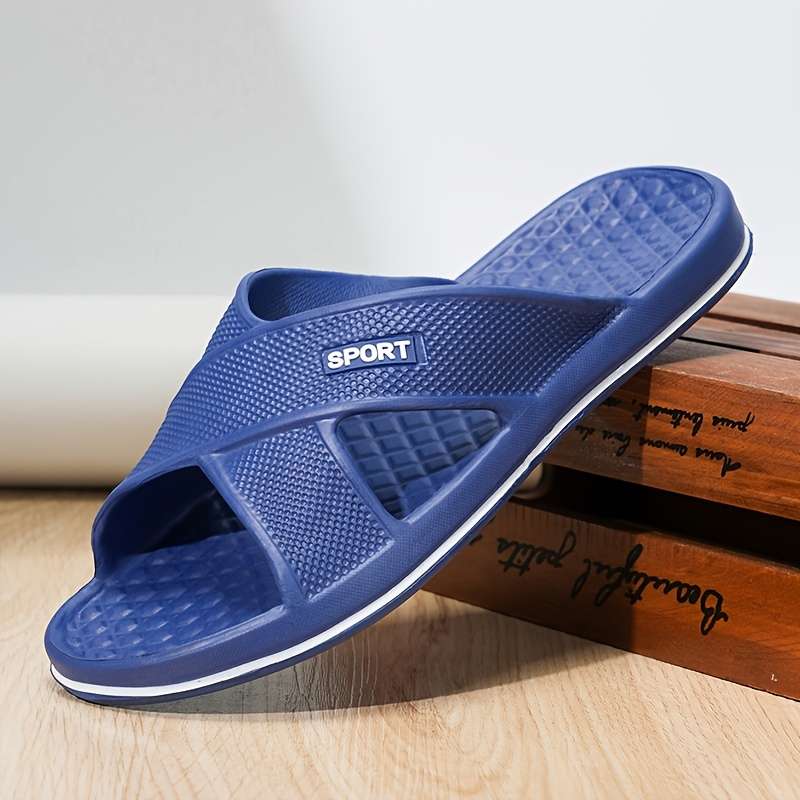 Men Slippers Summer Style Grey Size Uk 7
