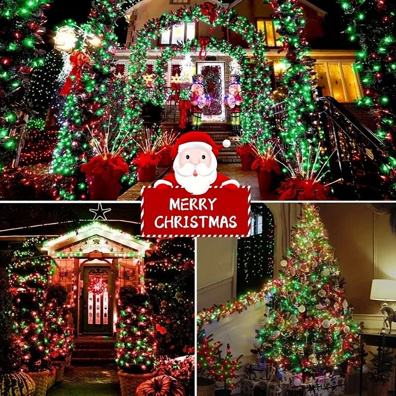 Christmas Lights Red Green Size 100Leds