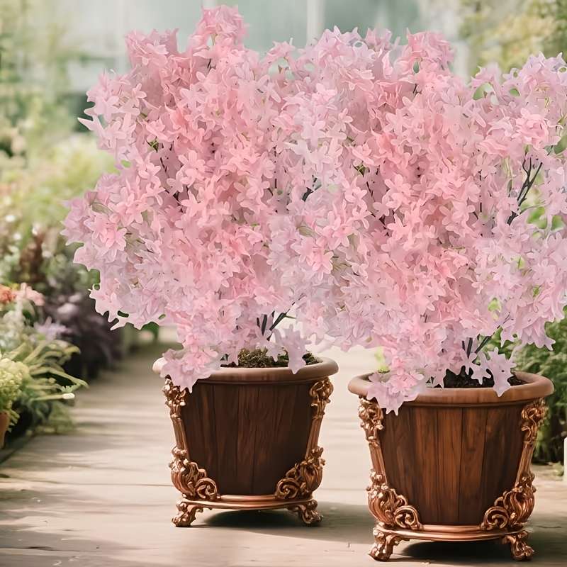 Simulated Flower Style 2Pcsromantic Light Lilac Cherry Blossoms