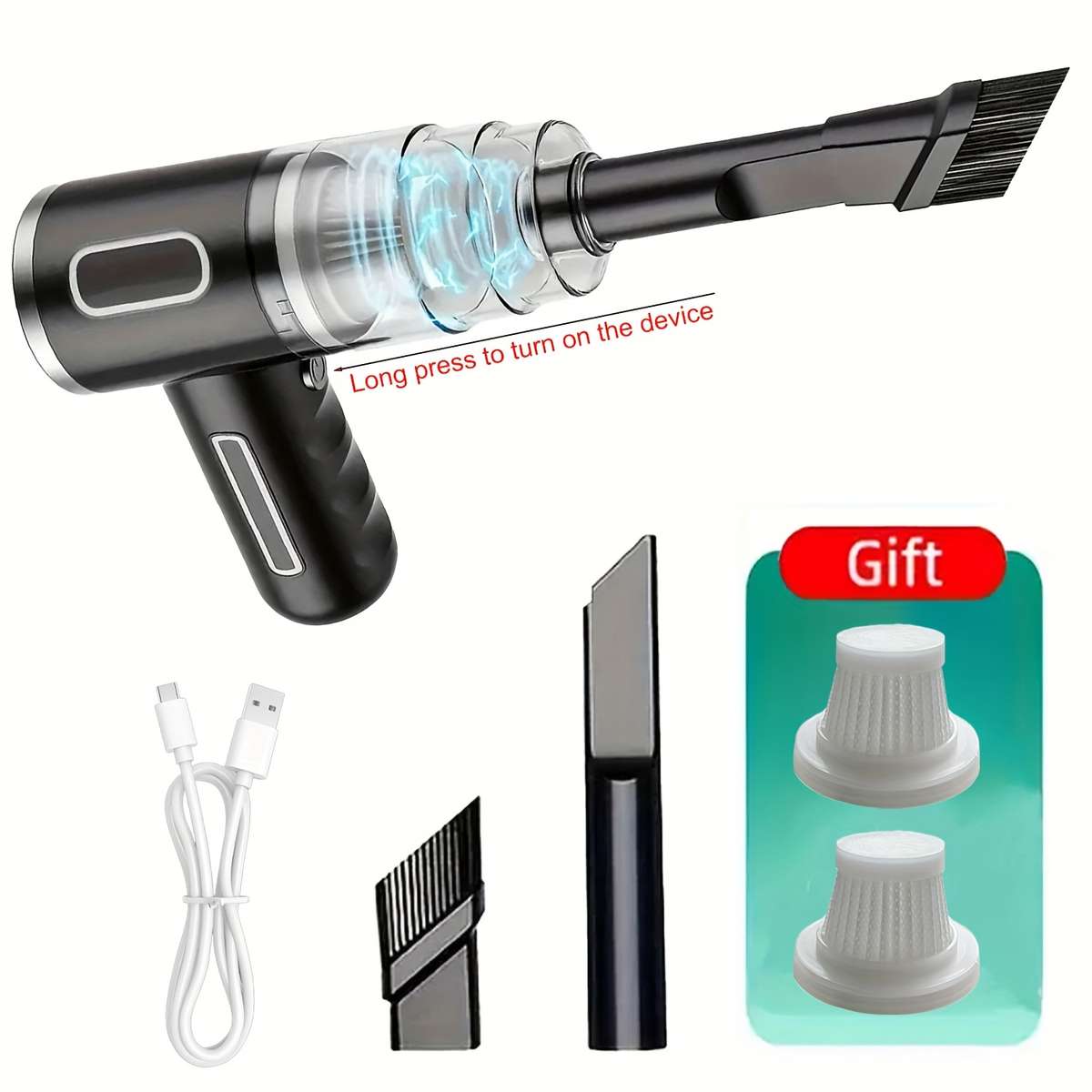 Vacuum Cleaner Color Black  3 Filter Elements
