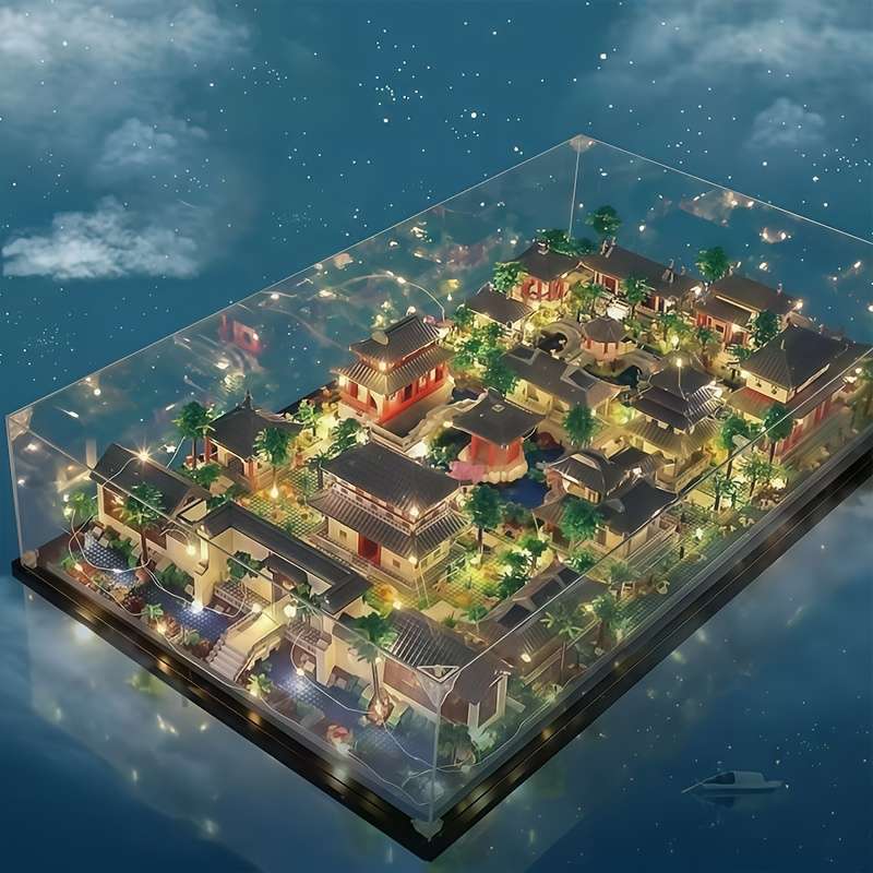 3D Building Model Puzzle Set Color Mixed Color