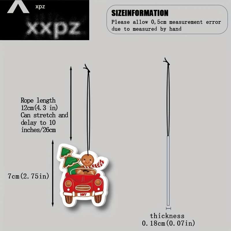 Car Interior Decor Style Gingerbread For Man 3Pcs