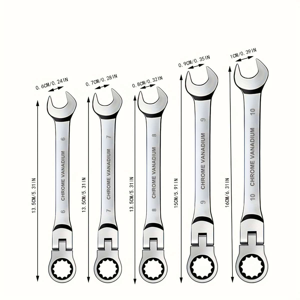 2-in-1 Ratchet Wrench Set with