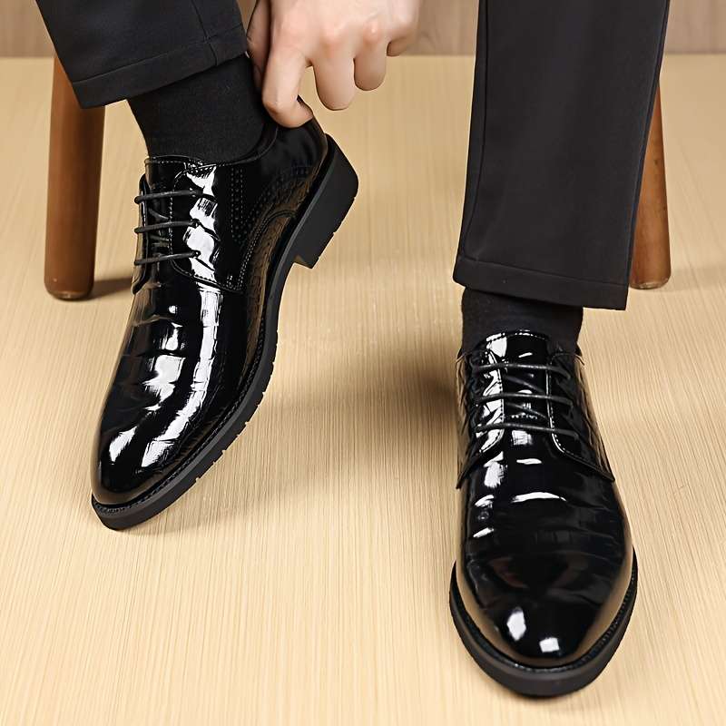 Mens Leather Shoes Color Black Sizeuk 9