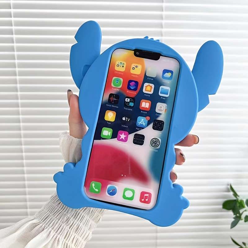 1Pc Blue For iPhone 11 Three Dimensional Phone Case