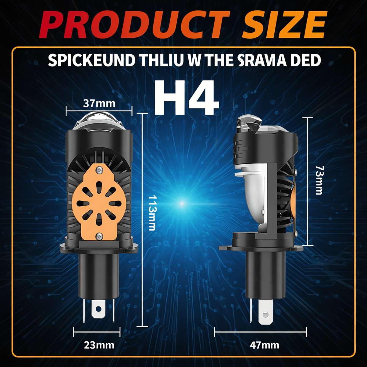 Car Lights Model H4 Quantity 2Pcs