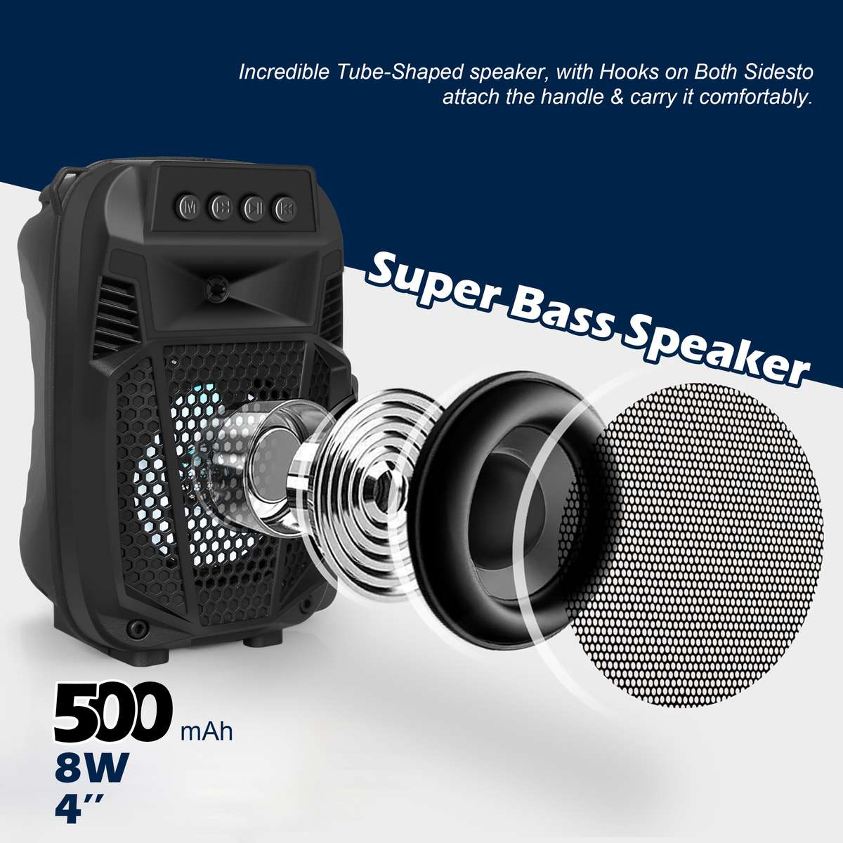 Smart Featuring Crystal Sound Dual Portable Wireless Speakers For Festival