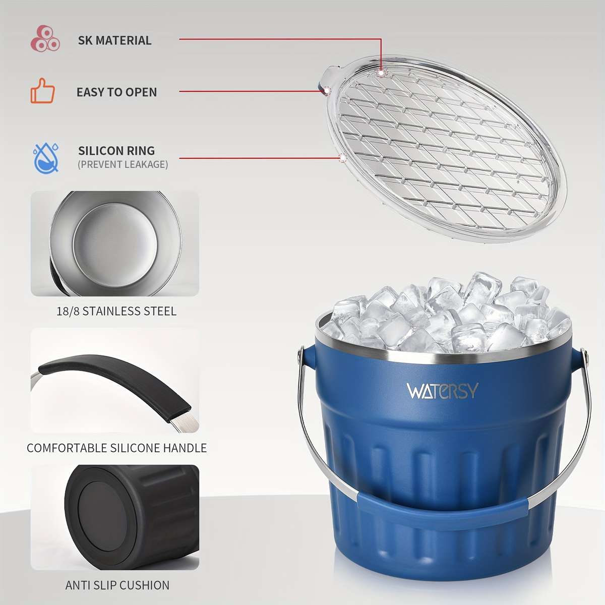 Ice Bucket Color White Capacity7.6L