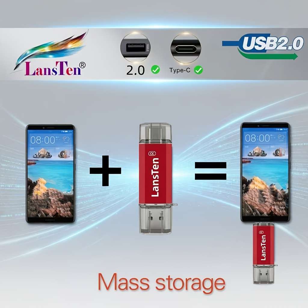 Usb Flash Drive Color 4 Pcs Red Storage 2Gb
