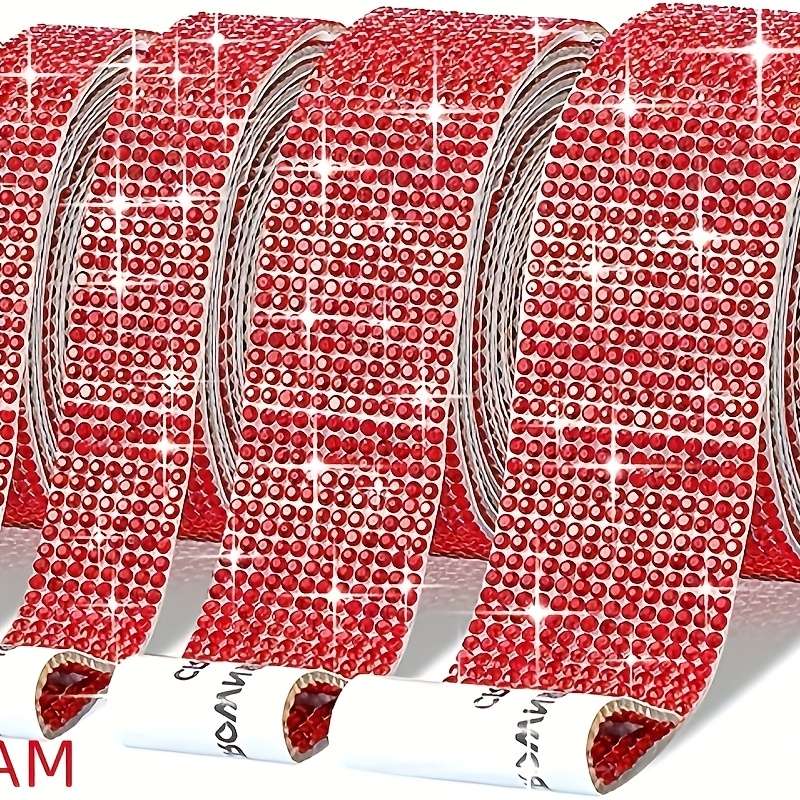Car Interior Decor 12 Rows  Width 2.7Cm Is  Length 1Ydcolor Bright Red
