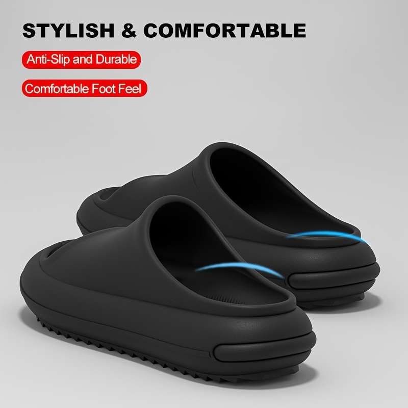Men Slippers Summer Style Black Size Uk 8.5 To 9