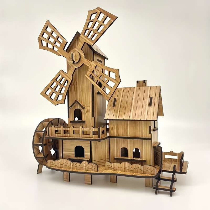 3D Building Model Puzzle Set Model 9094 Items Mill Cottage