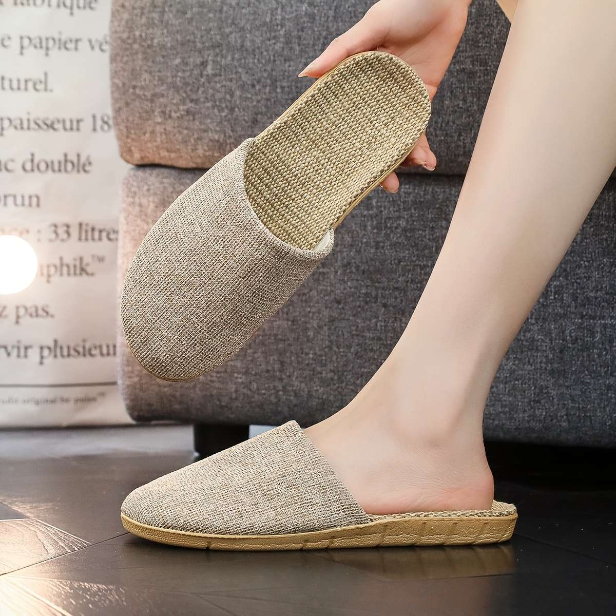 Cotton Slippers Color Red Sizeuk 6.5-7