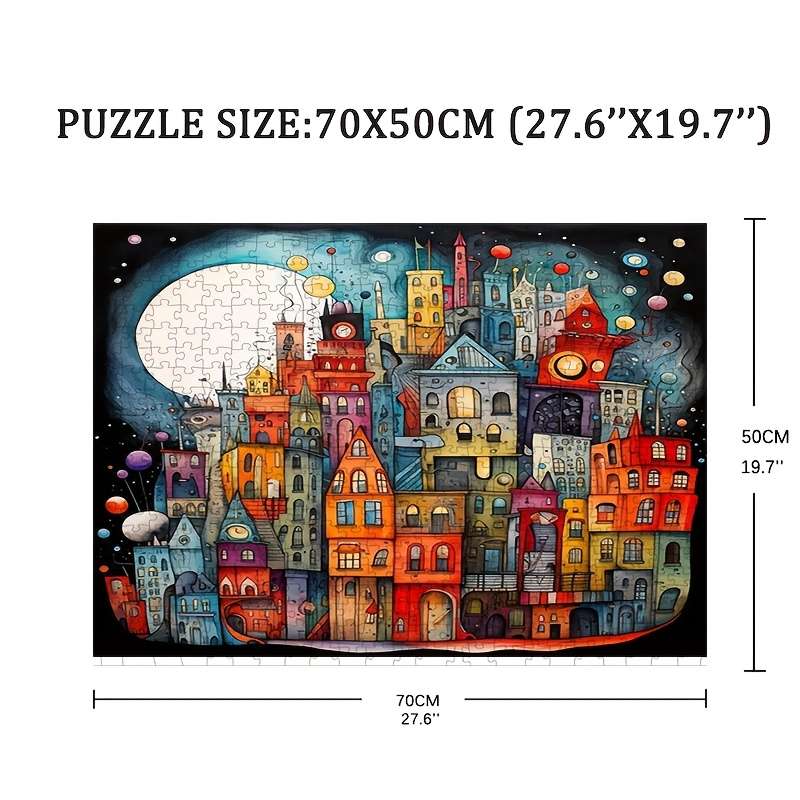 1000pcs Dream City Night Jigsaw Puzzle 70.0x50.01 cm High Difficulty Rectangular Pa
