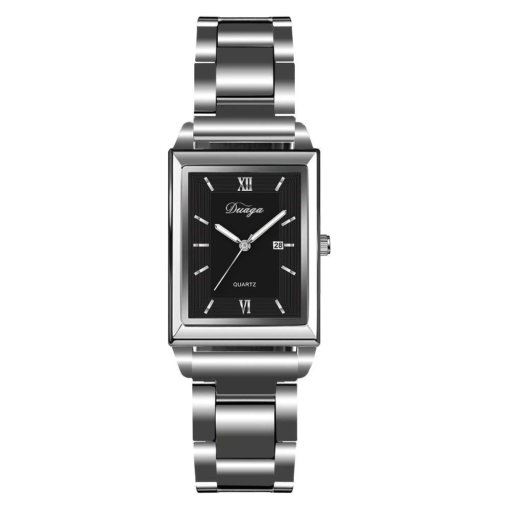 4Pcs Classic Men Business Versatile Roman Numeral Quartz Watch Non Water