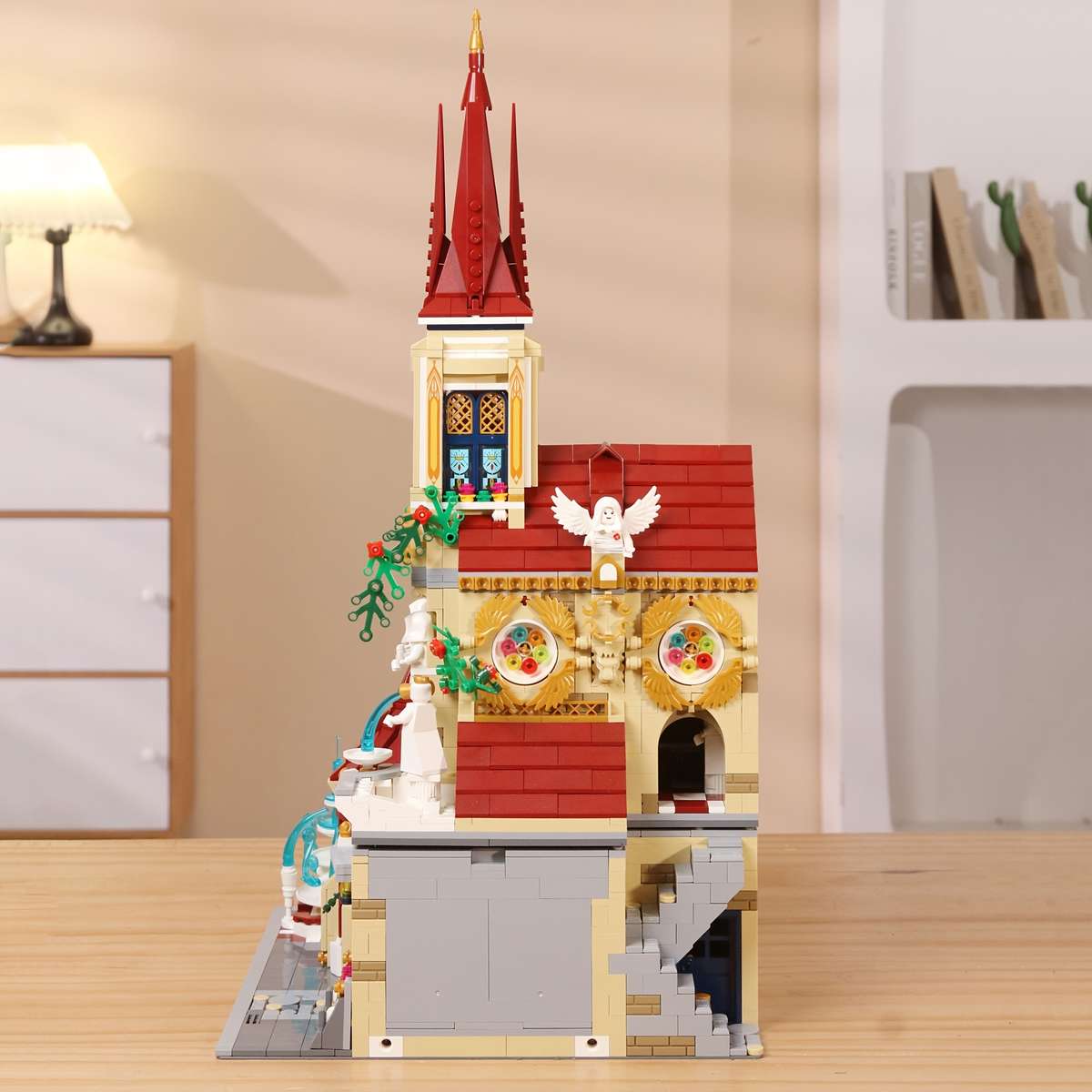 Building Toy Architectural Model Toy Set Style 33203 Rose Red Monastery  2960Pcs