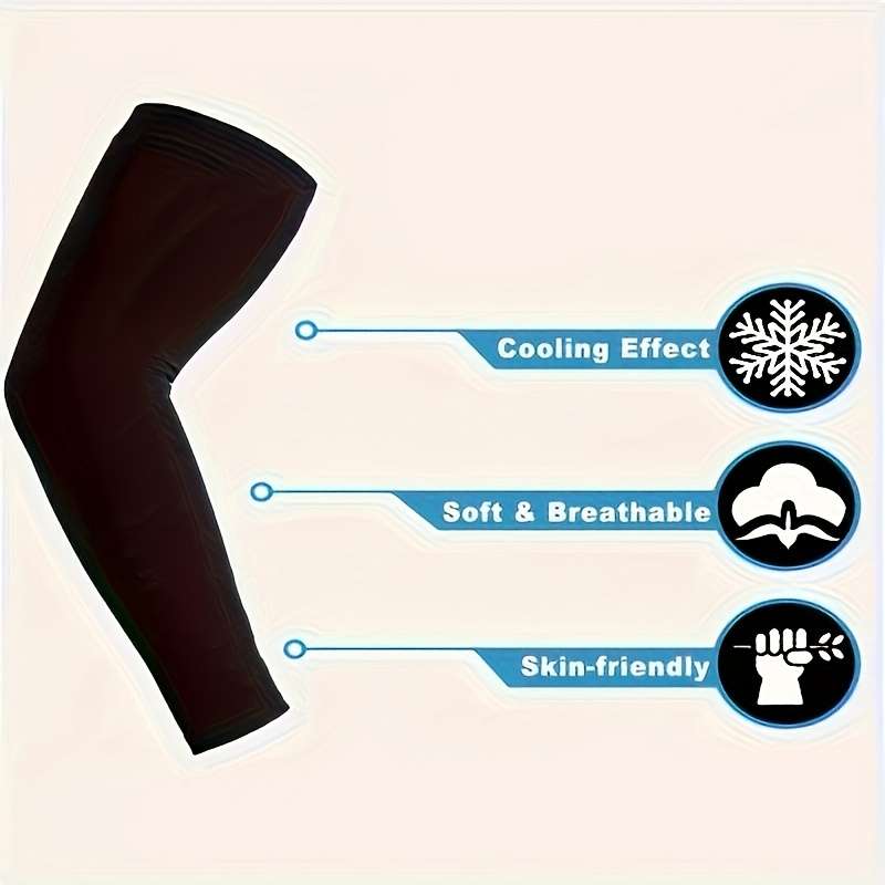Sunscreen Sleeves Color 4 Pairs Of White