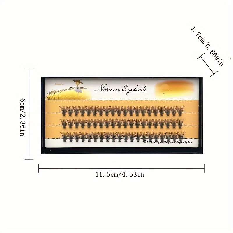 60pcs Natural Soft Individual Lashes Hair Length 70d 10mm 18mm