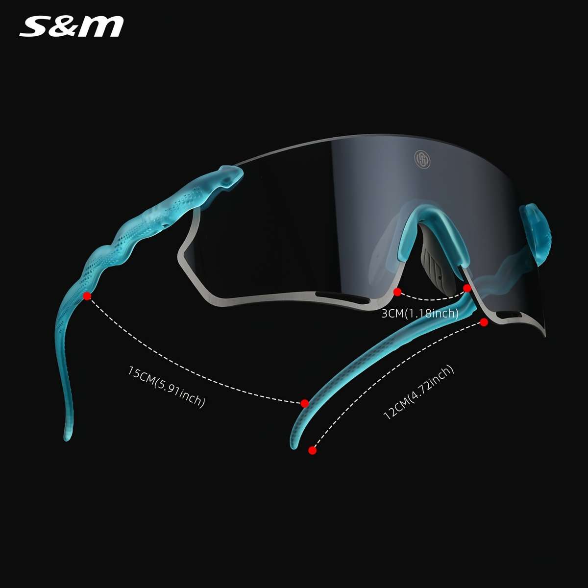 Cycling Glasses Color Blue  Photochromic Gray