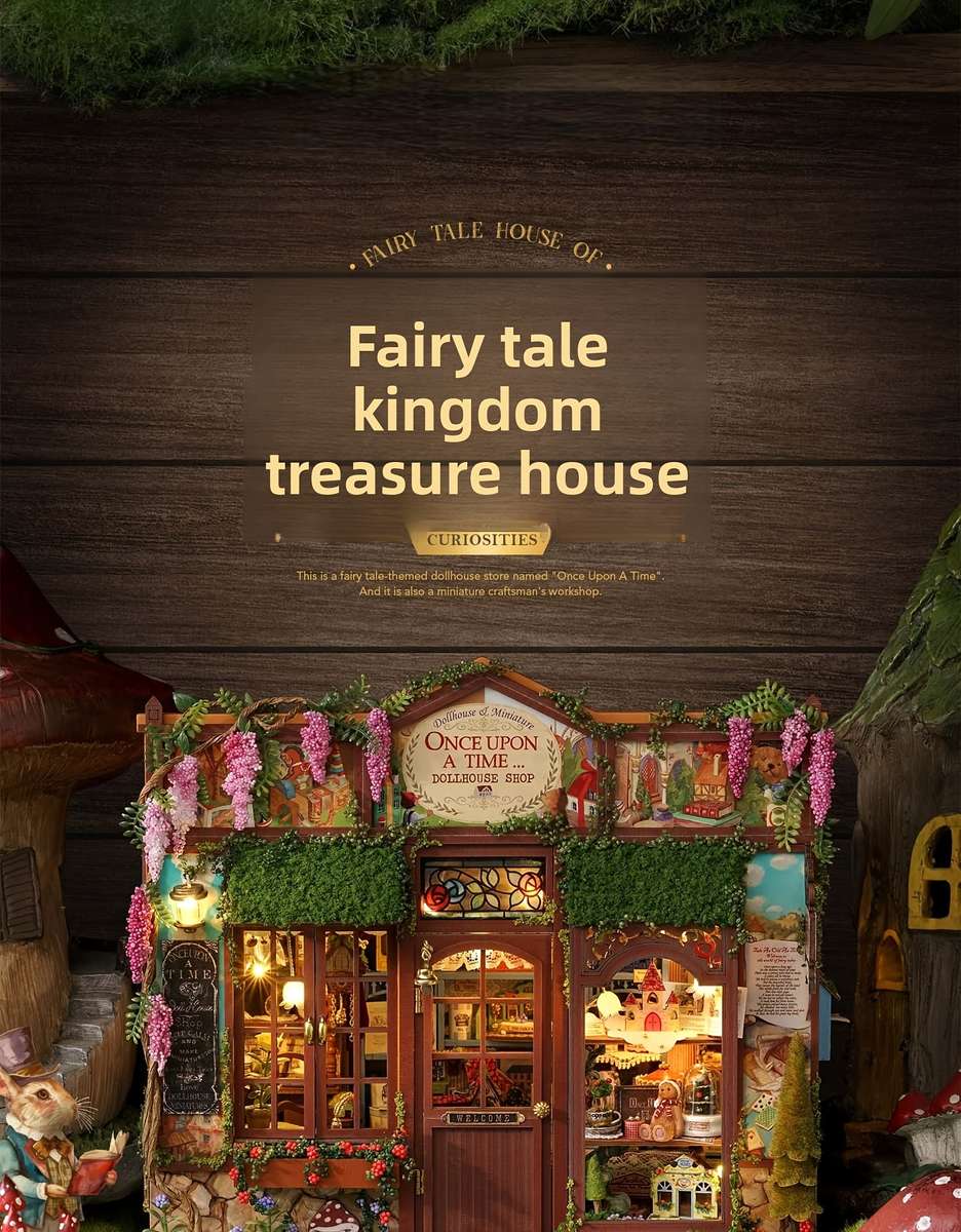 Diy Fairy Tale Kingdom Miniature House 3D Wooden Model Kit Creative Handcrafted