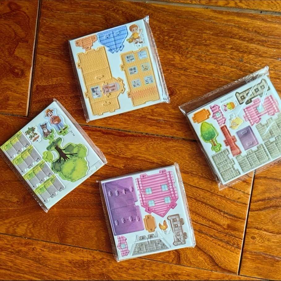 Building Toy Architectural Model Toy Set Model Four Random Styles.