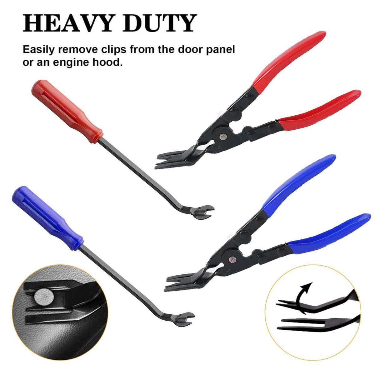 2Pcs Automotive Fastener Trim Removal Tool Kit