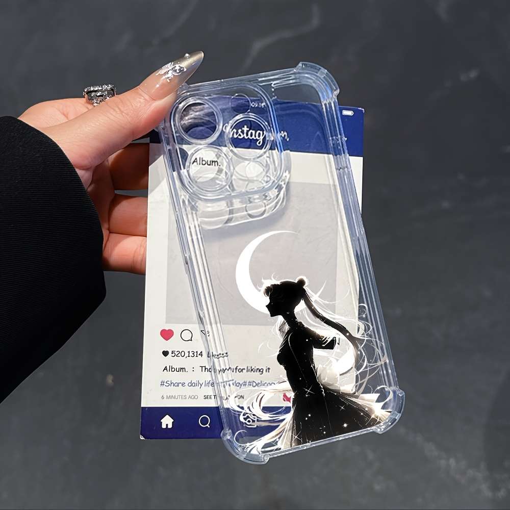 1Pc Mixed Color  For iPhone 7 Plus 8 Plus Moon Girl Phone Case