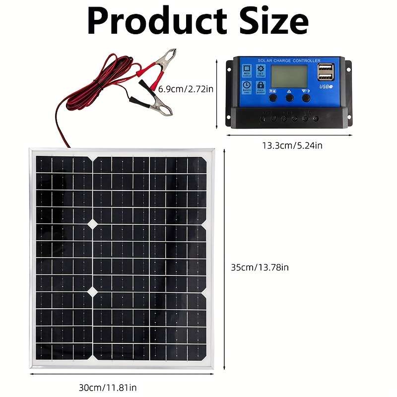 Solar Panel 2Pcs Solar Panel Add 100Acontrol