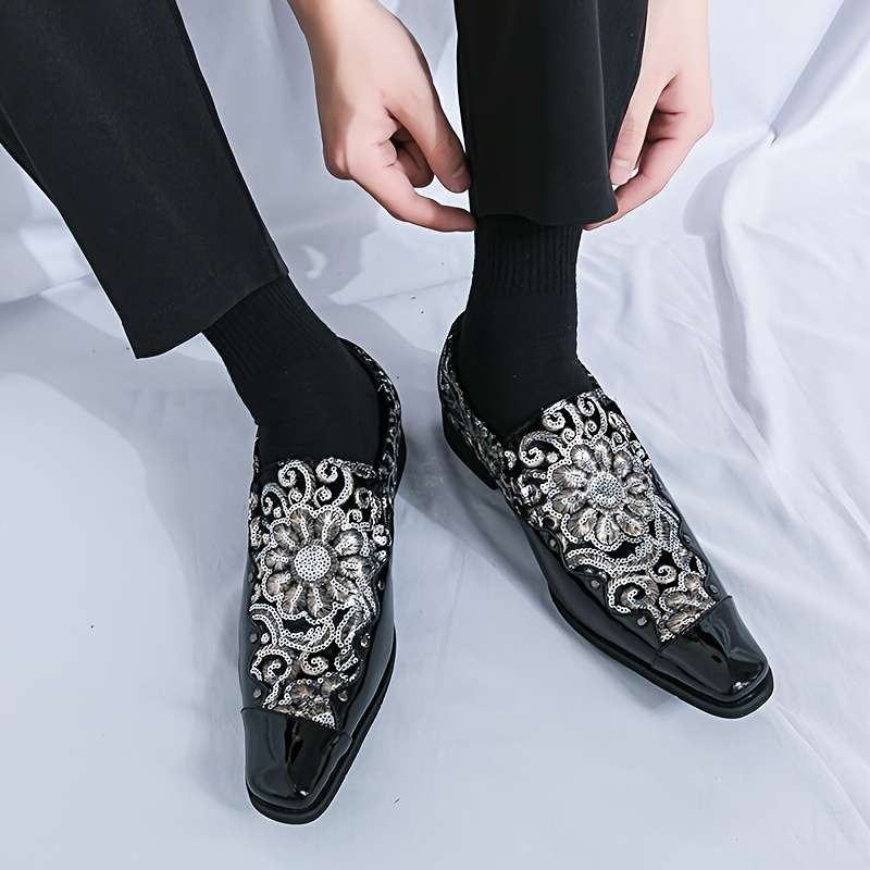 Mens Leather Shoes Color Black Blue Sizeuk 7.5