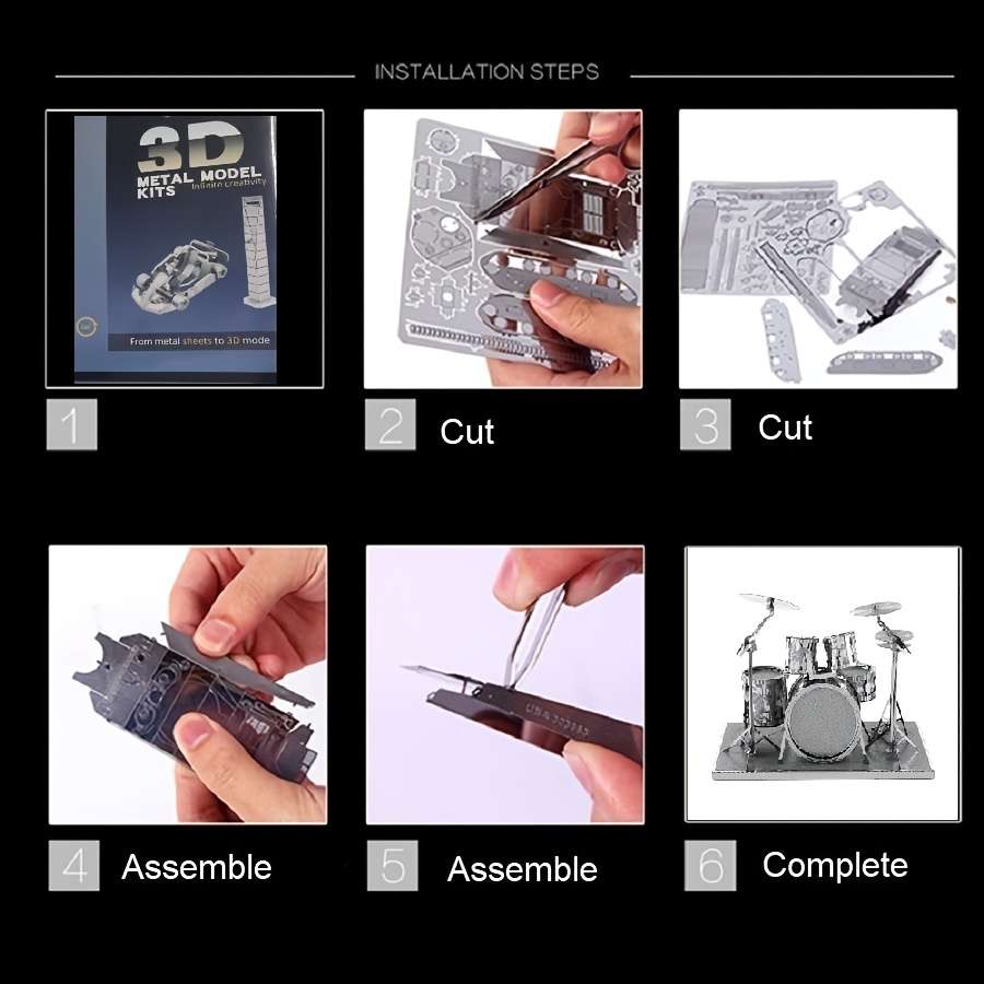 3D Puzzle Musical Instrument Model Items Color Piano