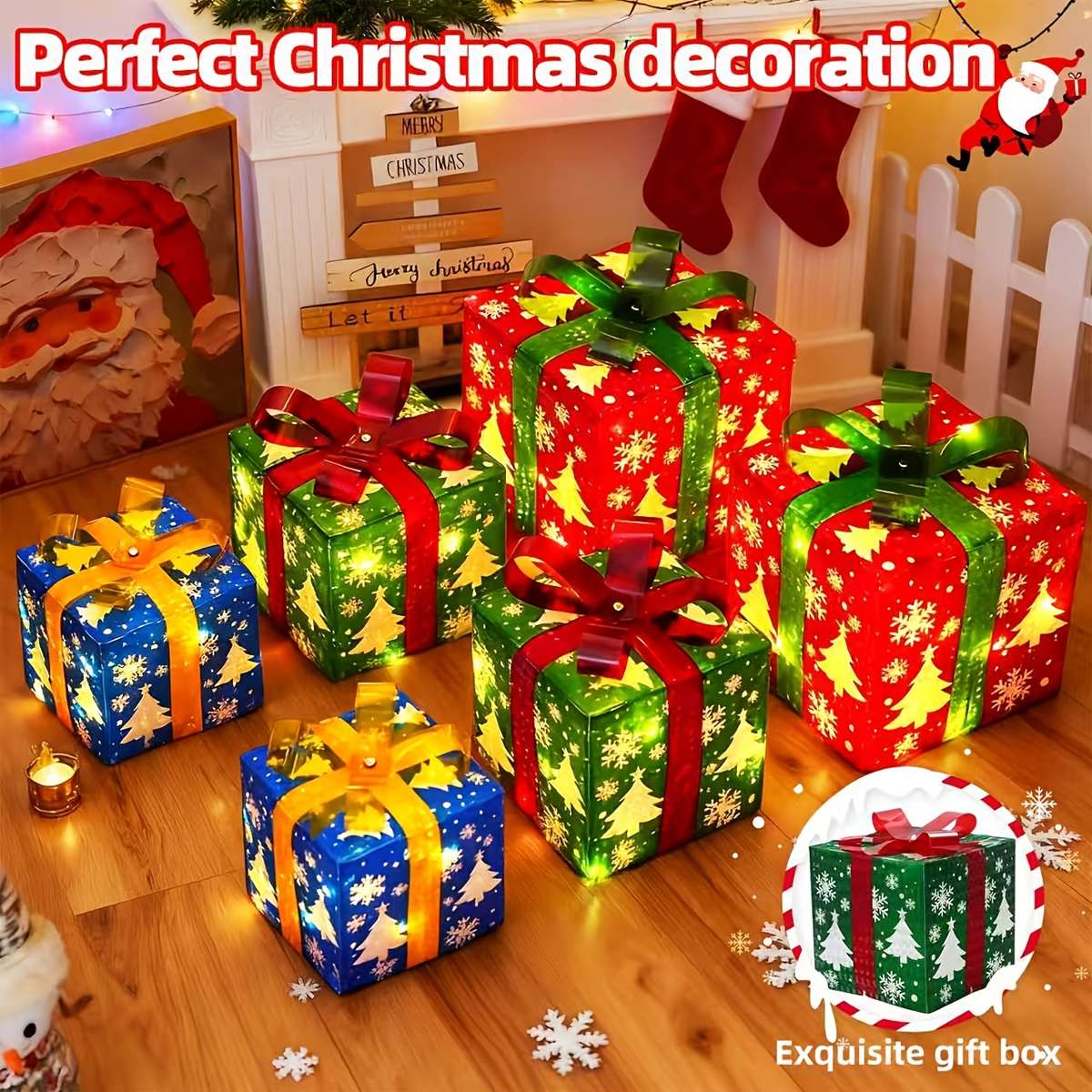 Christmas Lights 3 Pcs Warm Color
