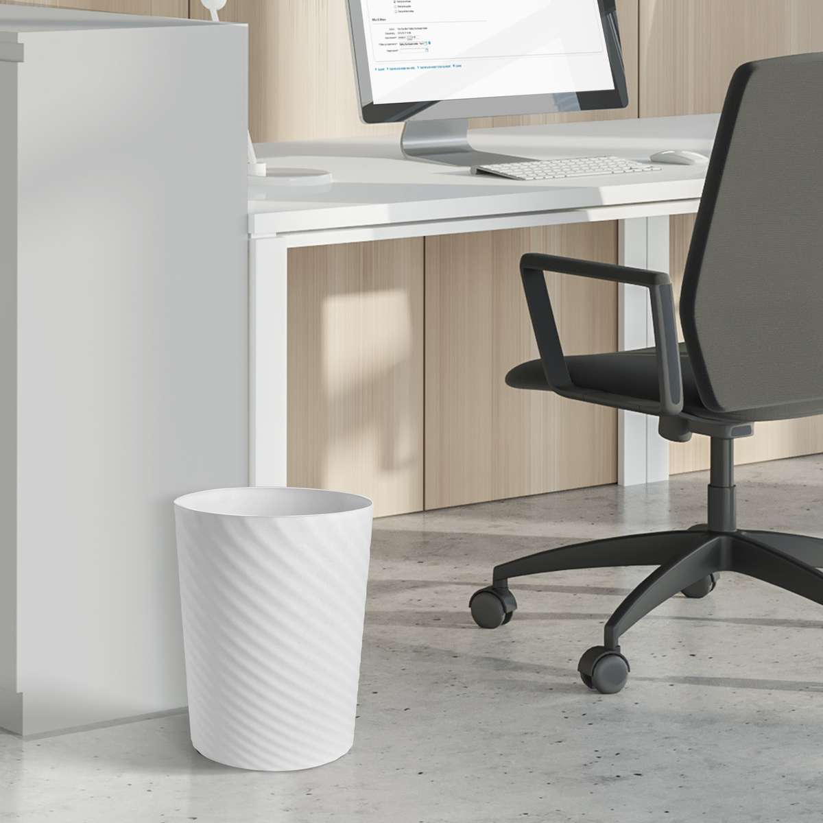 Garbage Can Color White