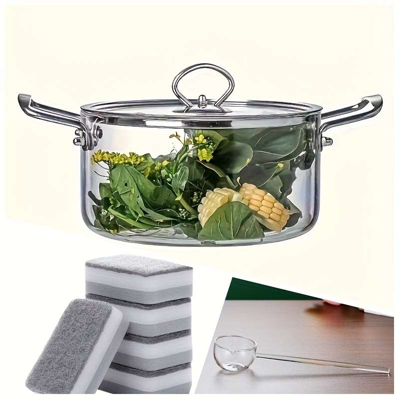 5Pcs Luxury Glass Soup Pot With