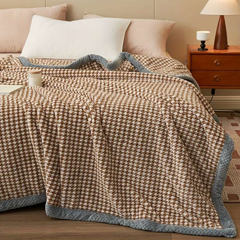 Blanket Small Checkered Blue Size 47..7.62Cm*200.15Cm