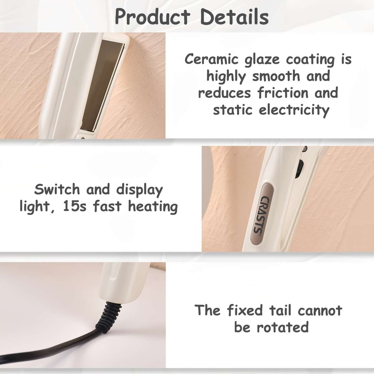 Curling Iron Color White