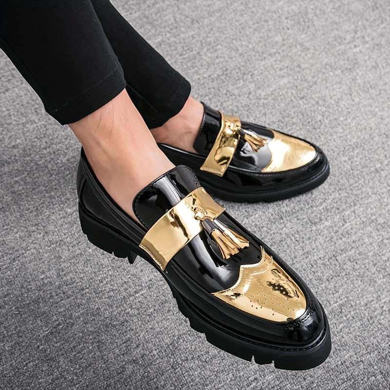 Mens Leather Shoes Color Black Sizeuk 6.5