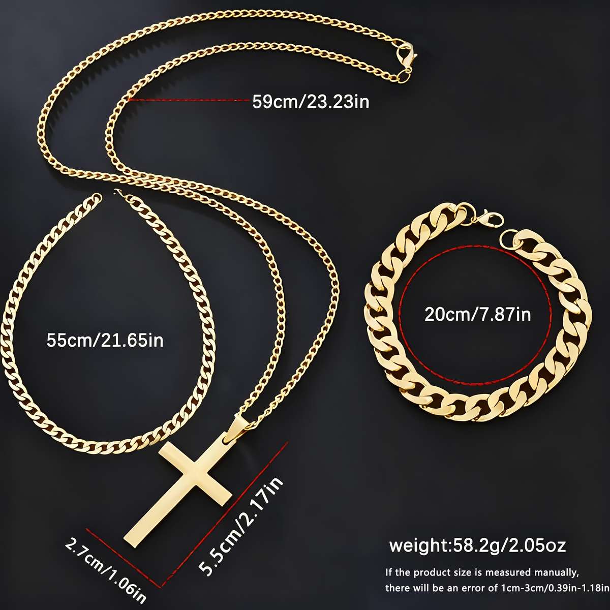 4Pcs Luxury Men Business Versatile Roman Numeral Quartz Watch Minimalist Cross