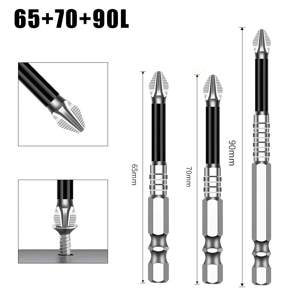 Screwdriver Bit Tool Set Model 3Pcs 65 Add  70 Add  90L