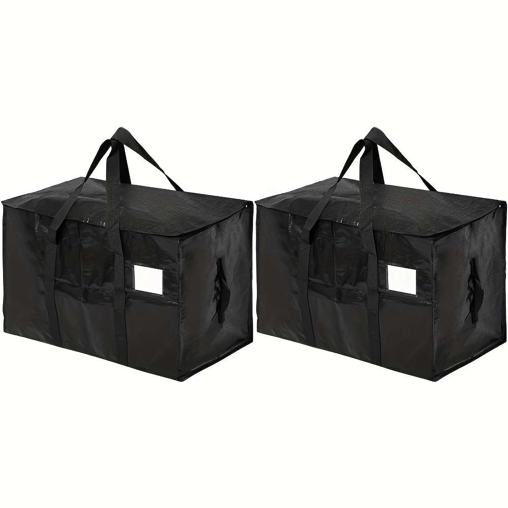 2Pcs 4 Pack Black Moving Totes Extra Large Storage 1 2 3
