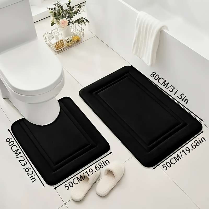 Floor Mats Color Black Size 40X60Cm Add 40X50Cm U Shape