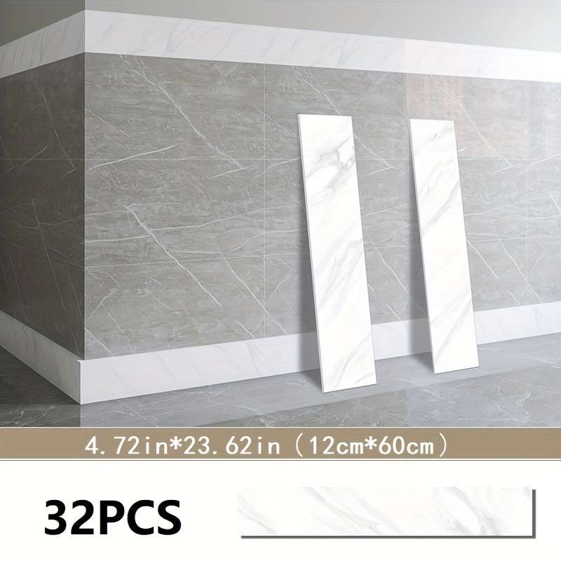 Skirting Board Gray Base Stone Pattern Size 4.72In*23.62In12Cm*60Cm